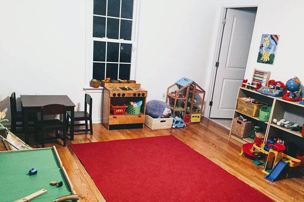 Childcare Playroom at May Jo’s Daycare in Maynard, MA Childcare Playroom at May Jo's Daycare in Maynard, MA